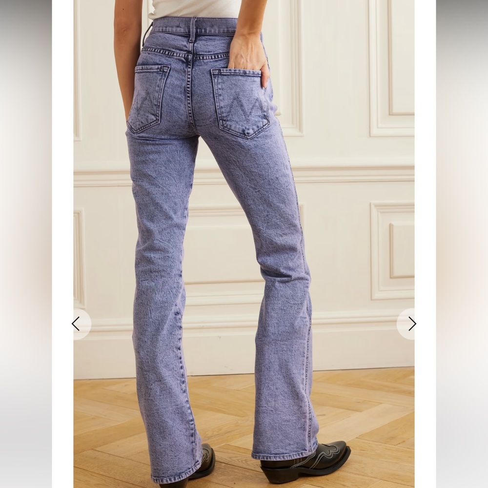 MOTHER The Desperado Heel High Rise Flare Jean in acid trip size 30 - Picture 4 of 11
